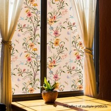 Floral Shading Window Stickers Decals Clings Home Decor PVC Self-adhesive