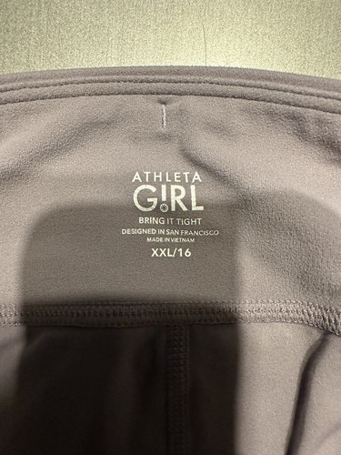 EUC Athleta Girl Lavender Sheer Insert Bring it Tight Leggings XXL/16 - Picture 2 of 13