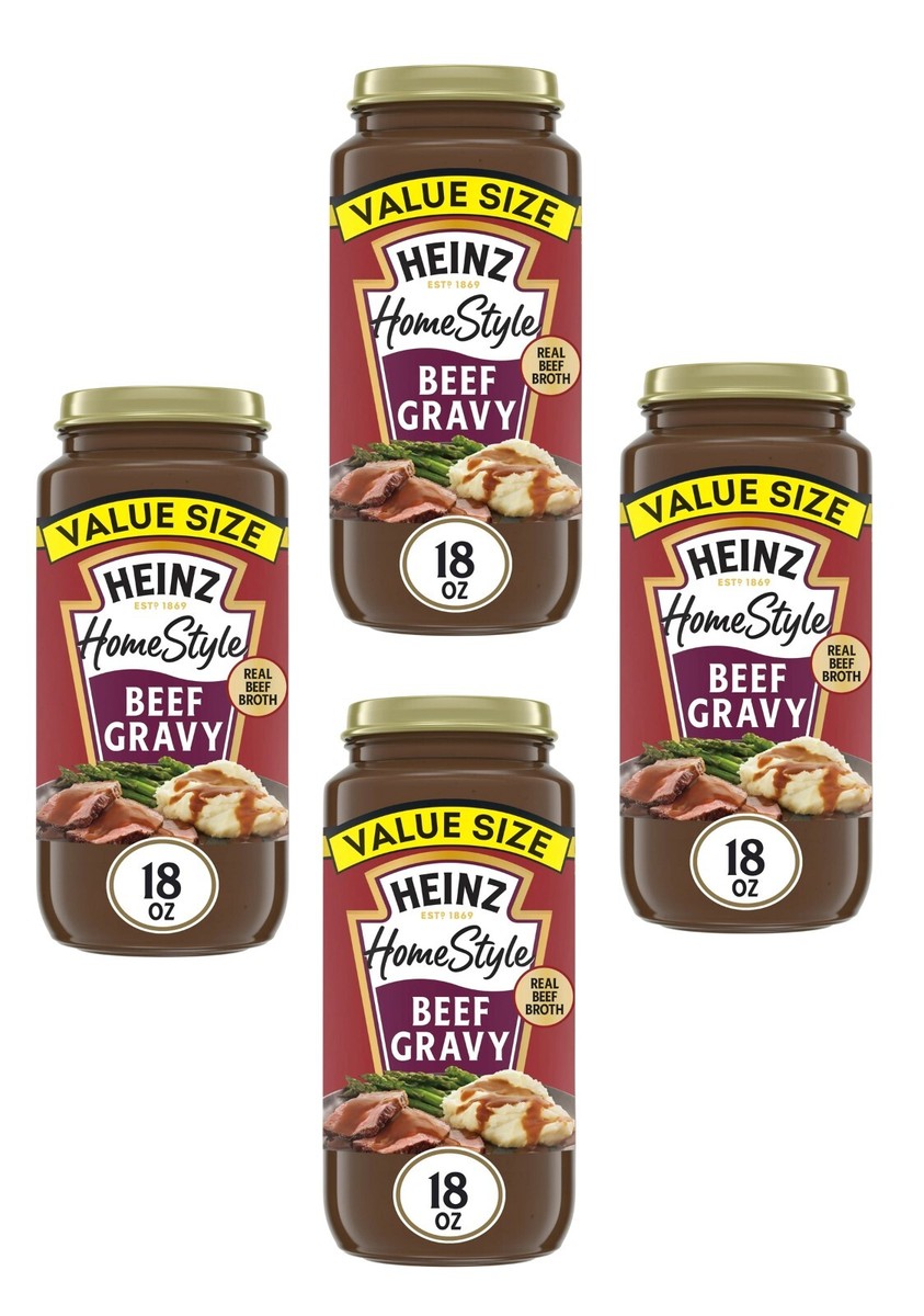 4-Pack Heinz HomeStyle Beef Gravy, Value Size 18 oz Jar – Rich - Main Image