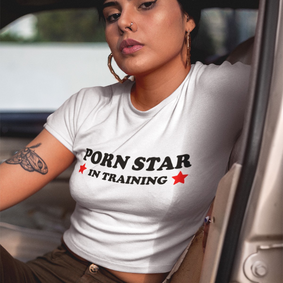 Porn Star in Training Crop Top - Y2k Britney Vibes Funny 90s Baby Tee | eBay