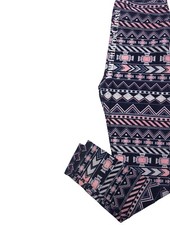 Lularoe LEGGINGS Navy And Pink Aztec Print One Size Os NWT NEW