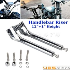 Club Style 12" 13" Tall Handlebar Risers For Harley Softail Touring 1 1/8" Clamp