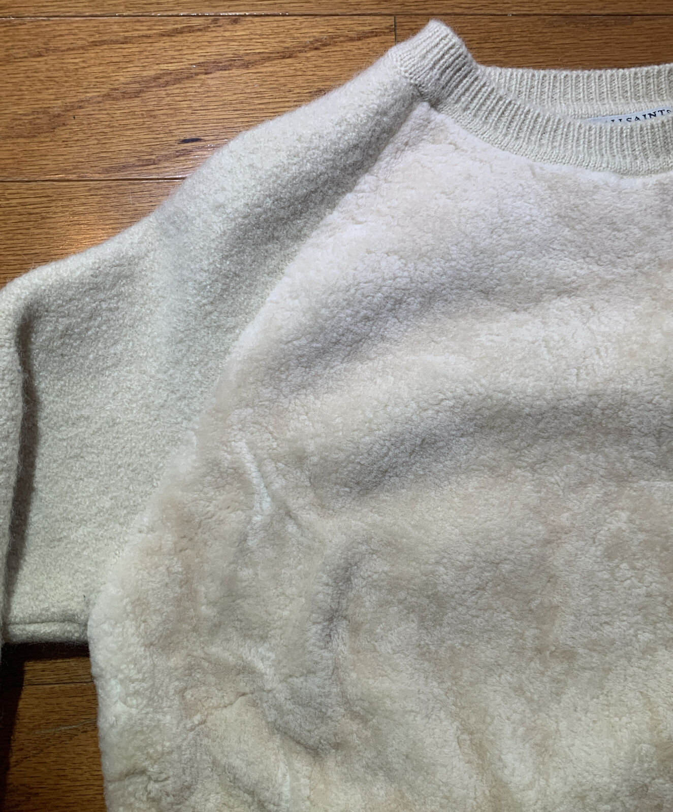 Allsaints Merino Wool Sweater Mens Sz XS Lambskin… - image 2