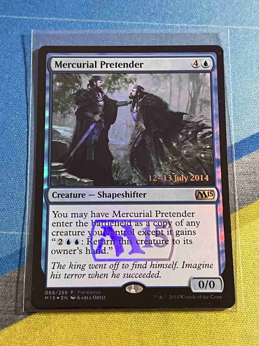 Magic the Gathering MTG M15 Prerelease Promo MERCURIAL PRETENDER Foil