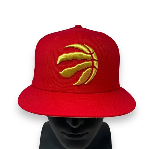 Toronto Raptors New Era 59Fifty Fitted 7 1/2 NBA Red & Gold Hat Cap | eBay