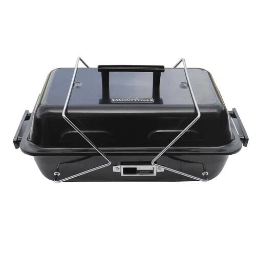 18" Portable Porcelain Tabletop Charcoal Grill Wire Legs Compact Outdoor BBQ