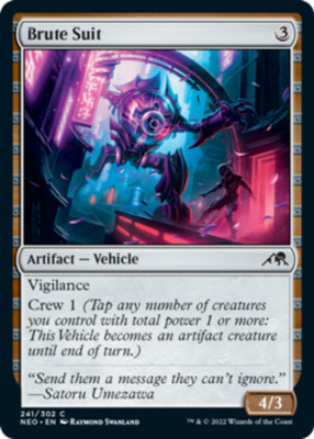 x4 Brute Suit - Foil C MTG Kamigawa: Neon Dynasty M/NM, English