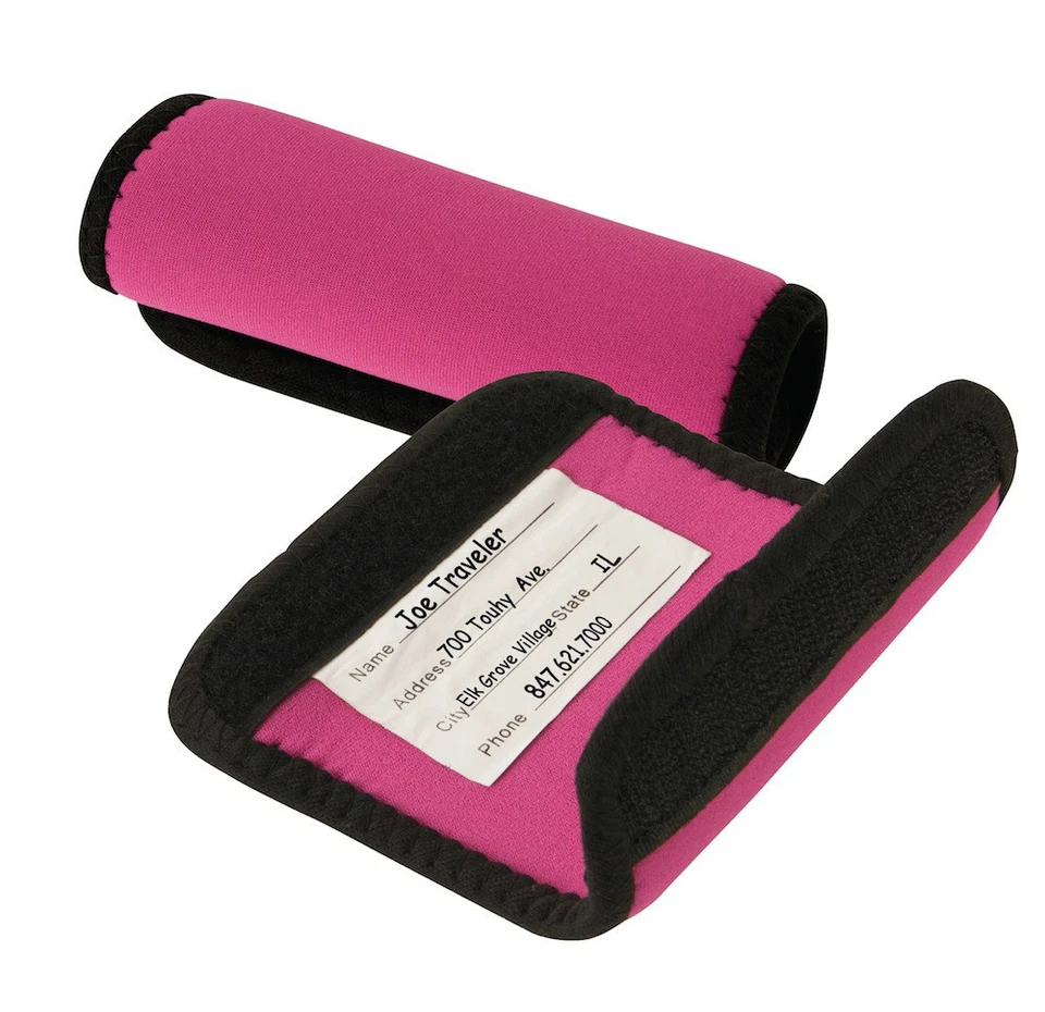 ENVOLTÓRIOS PARA ALÇA DE BAGAGEM E ETIQUETA DE IDENTIFICAÇÃO PERSONALIZADA (PACOTE COM 2) - (3 CORES) - ENVIO NO MESMO DIA - Imagem 2 de 4