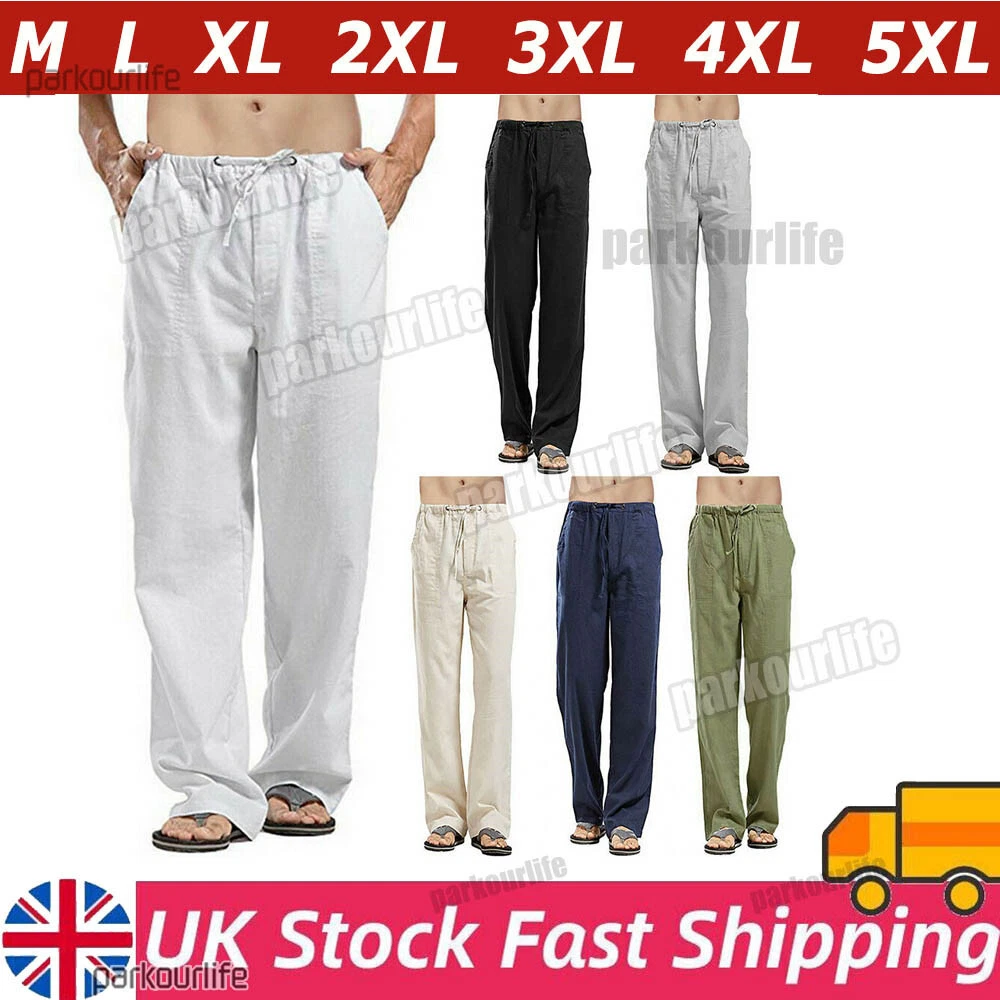 Mens Yoga Harem Loose Baggy Long Pants Pocket Fashion Trousers Summer Holiday UK