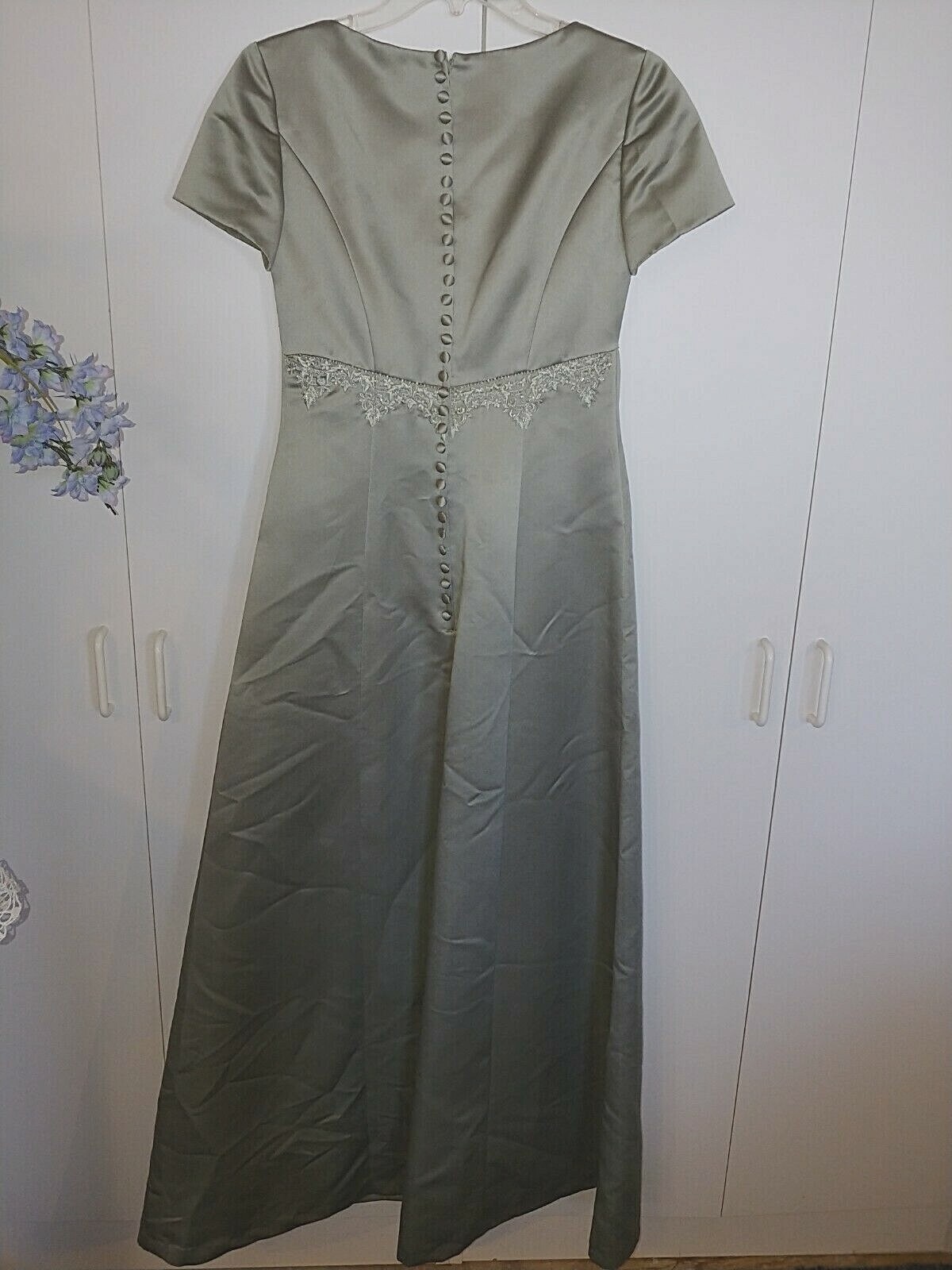 LOVELY LADIES MODEST SS BRIDESMAID DRESS-6-WORN O… - image 4