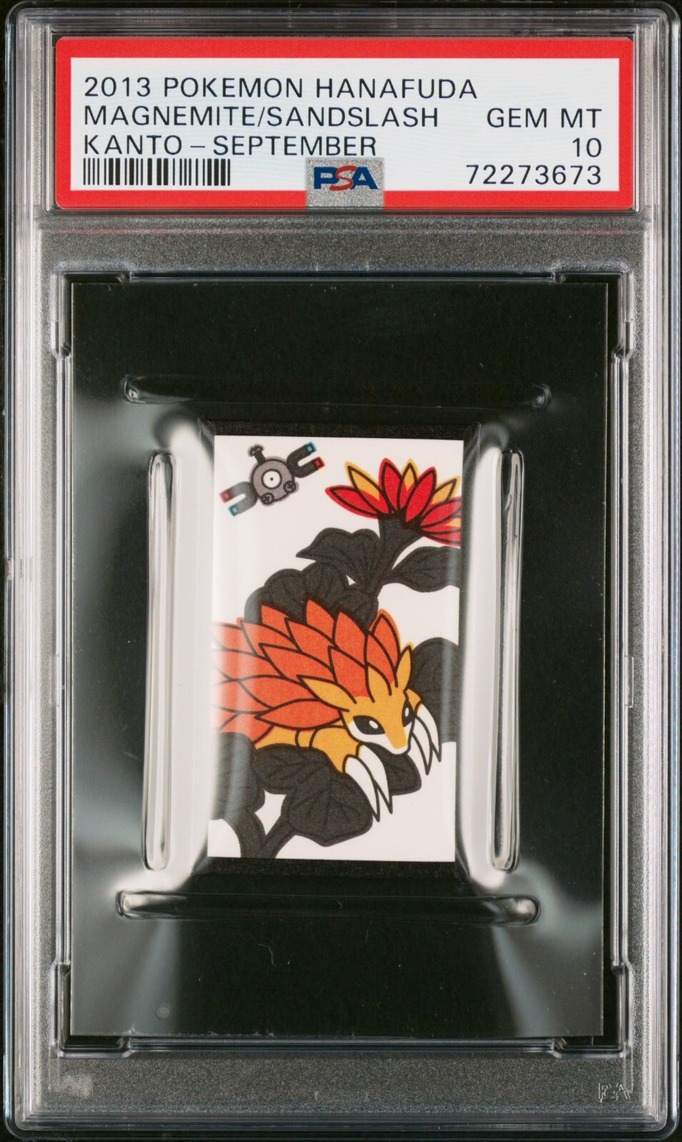 Pokemon Sandslash & Magnemite Kanto - September Hanafuda 2013 PSA 10 GEM MINT
