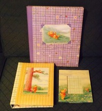 Lot/Winnie The Pooh Picture Frame, 3 Ring Journal,  Memory Album Scrapbook