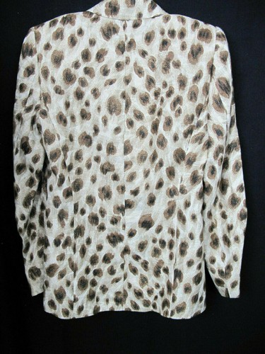 Traje de Vestido Escada Lino Suave Estampado Animal 2 Piezas Forrado TALLA 34 Alemania - Imagen 10 de 11