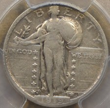 1919-D Standing Liberty Quarter 25c PCGS VF20