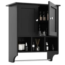 Bathroom Cabinet with Ample storage space and Convenient Towel Bar