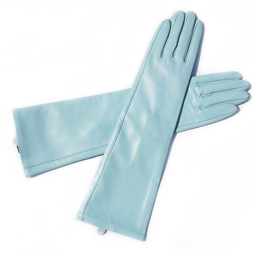 Women New 40cm(15.7") Long Real Sheep Leather Elbow Long Gloves - Picture 23 of 26