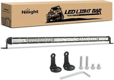 Nilight Slim LED Light Bar 21 Inch 52LED Single Row Spot Flood Combo Fog Light