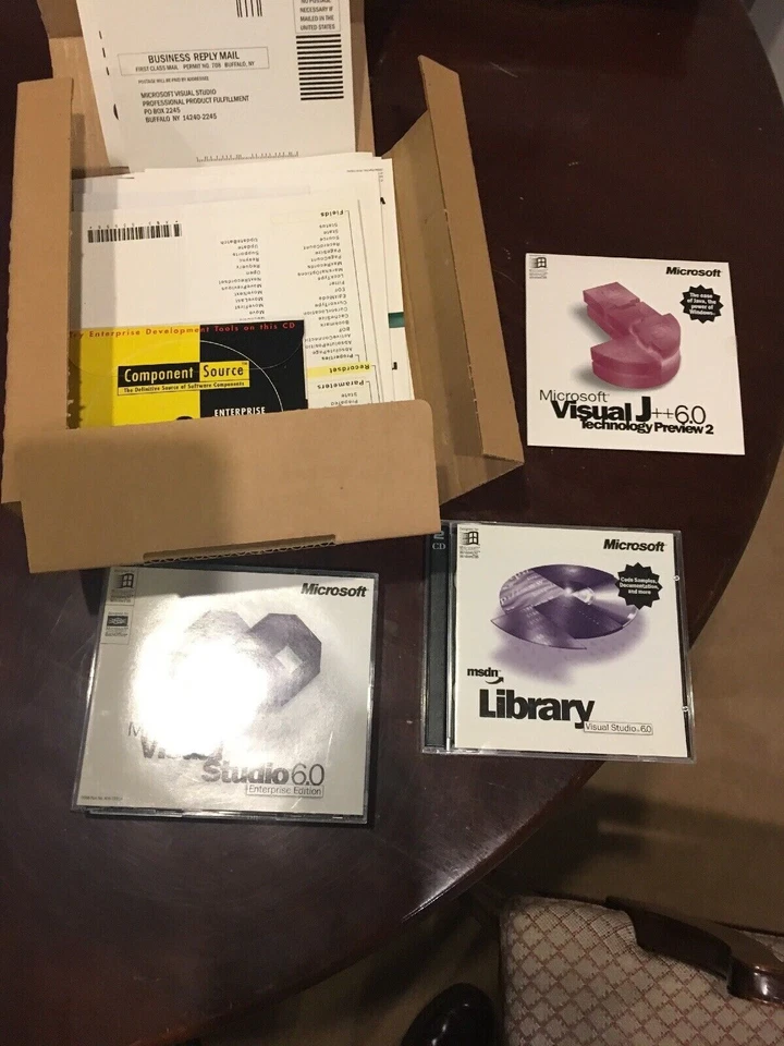 RARO AUTÉNTICO Genuino Microsoft Visual Studio 6.0 Enterprise Edition 620-00139 Foto 3 de 4