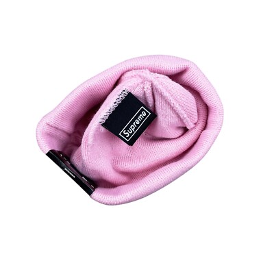 Supreme x New Era FW19 Bandana Box Logo Beanie Pink | eBay