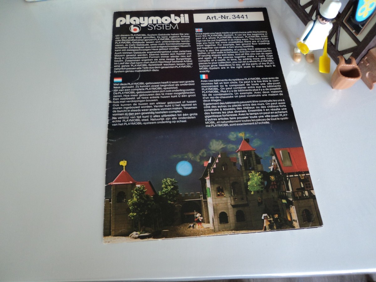 Playmobil 3441 Maison Boulangerie Médiévale 1977, Complet, Très Bon état, Boîte Usée