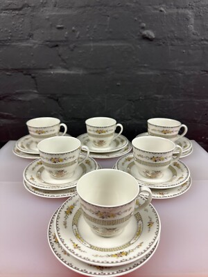 6 x Royal Doulton Hamilton T.C.1090 Tea Trios Cups Saucers and Side Plates Set