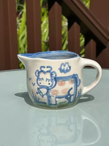 M A Hadley Pottery Cow Creamer 8 oz