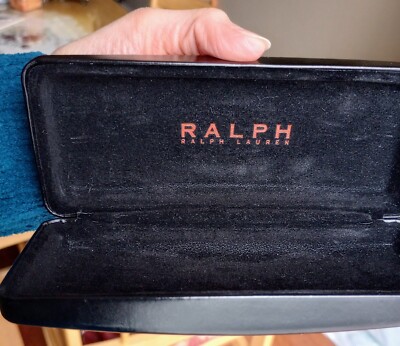 Ralph Lauren Designer Eye Sun Glasses Case Clamshell Hard Black Storage