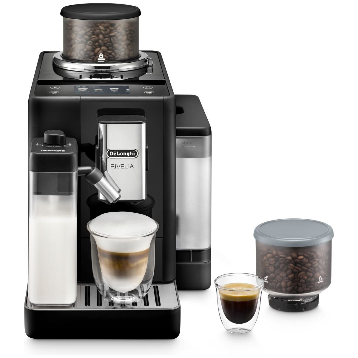 DeLonghi Rivelia Fully Automatic Coffee Machine Black EXAM44055B