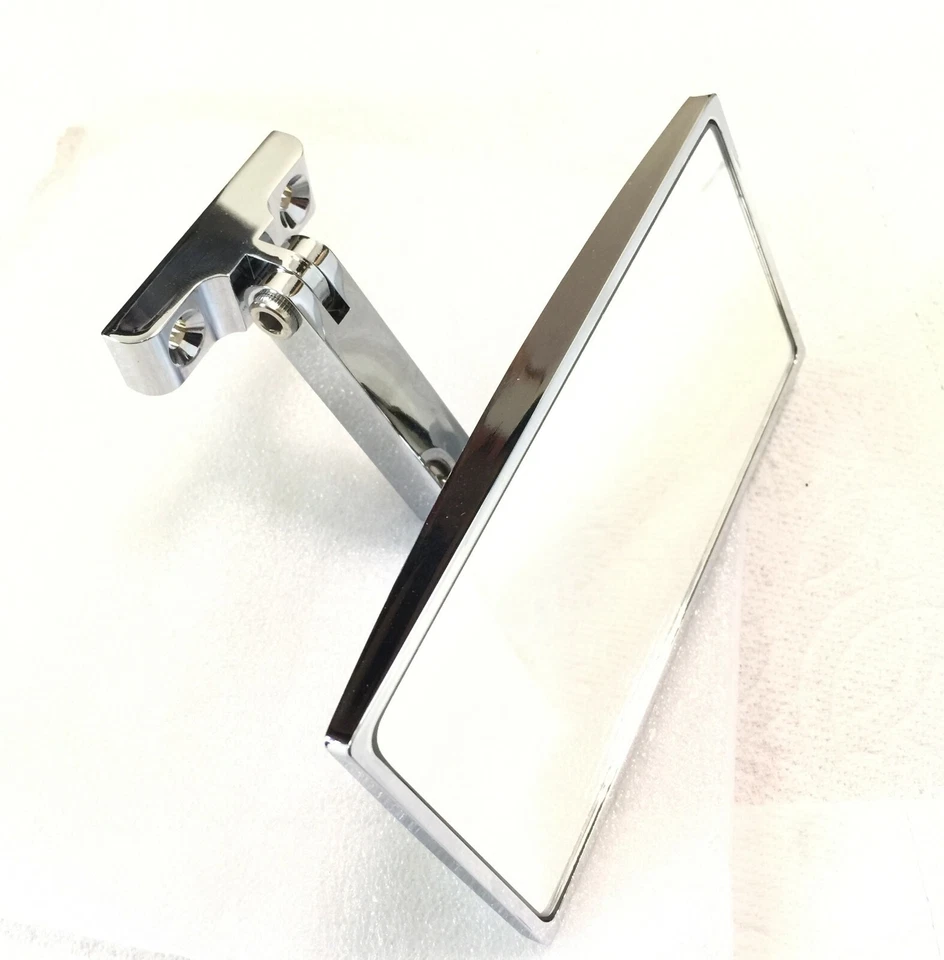 1939-46 CHEVY Truck HOT ROD Rectangular REAR VIEW MIRROR Chrome w/Screw-on MOUNT - Image 2 of 4