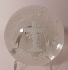 GREAT ANTIQUE Millville "ROCK OF AGES" Art Glass Paperweight (Circa 1880 - 1910)