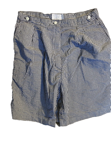 Christopher & Banks Womens Bermuda Walking Shorts Size 12 Black & White Check