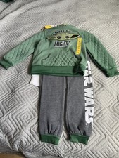 Star Wars The Mandalorian Grogu Baby Hoodie, Sweats  Shirt Boys Set Size 5 NWT