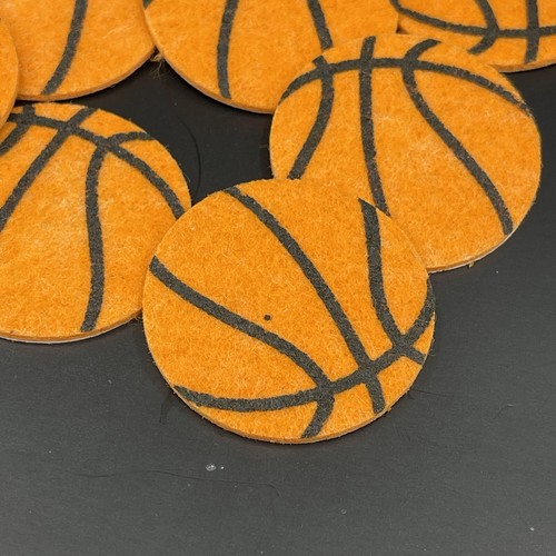 Basketball Felt Stickers Lot 14 Pieces Basketballs Sports Craft - Picture 2 of 3