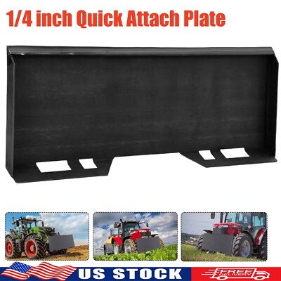 1/4 inch Quick Attach Plate Heavy Duty Steel Skid Steer Mount Universal Tractor