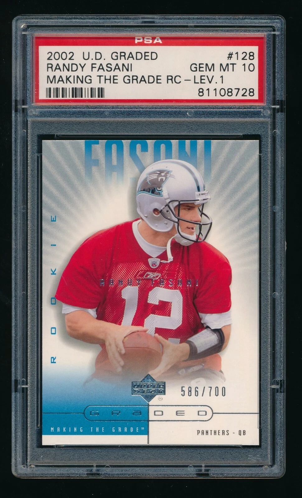 Randy Fasani Upper Deck Graded #128 Making the Grade RC-Lev.1