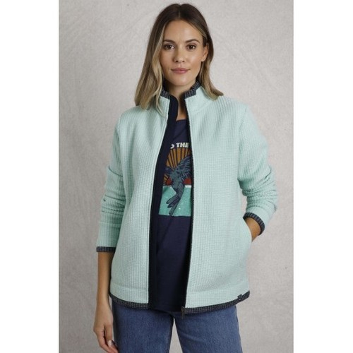 Weird Fish Ariana Eco Full Zip Grid Fleece - Seaspray - 8 16 18 - Was £49.99 - Picture 2 of 7