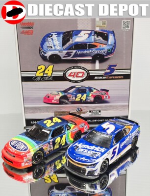 KYLE LARSON & JEFF GORDON HENDRICK MOTORSPORTS  BRICKYARD BOOKEND 2-CAR SET 1/24