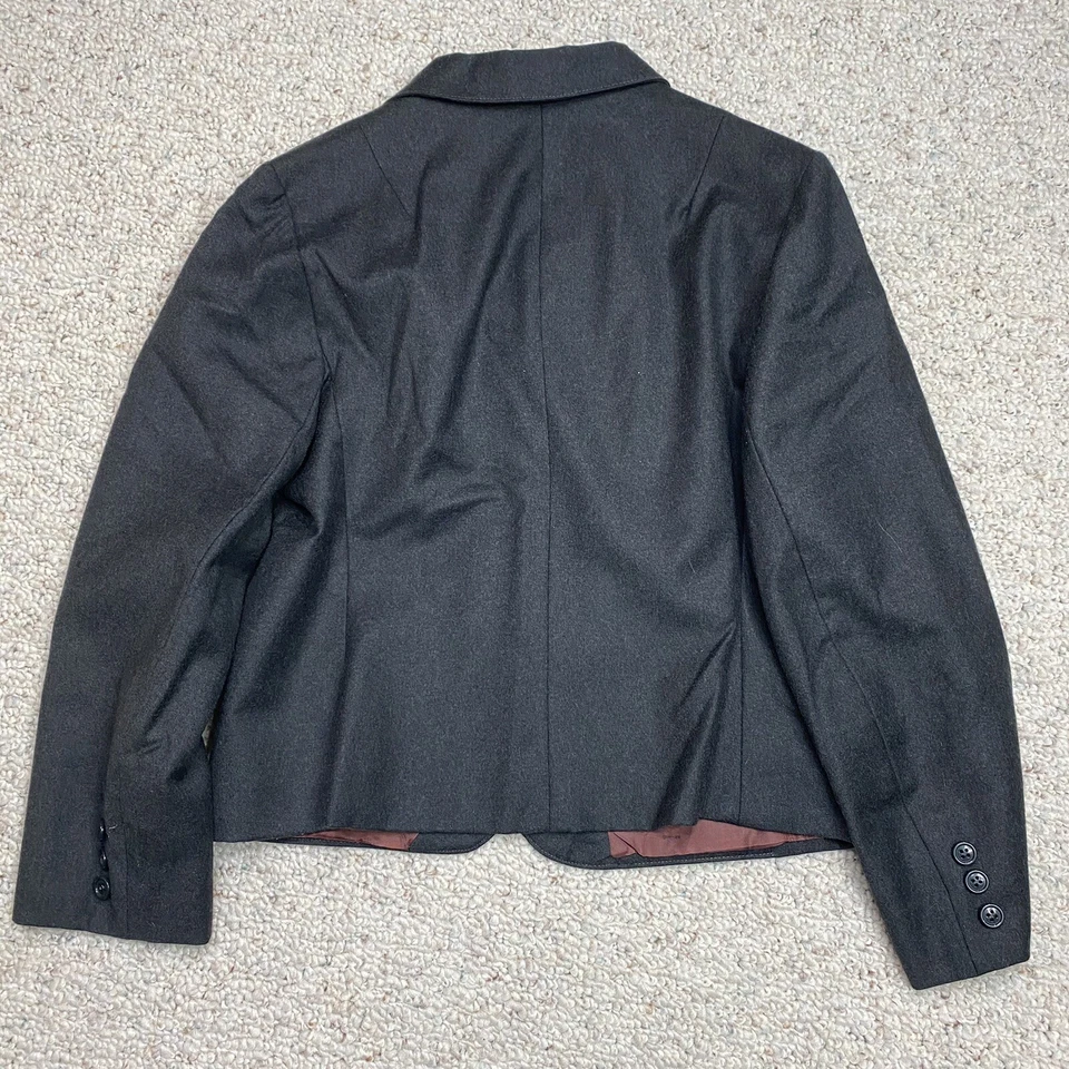 Traje Falda Mujer Sin Marca Talla 13 Gris Línea A 5 Botones Muesca Frontal Solapa DE COLECCIÓN Foto 3 de 4