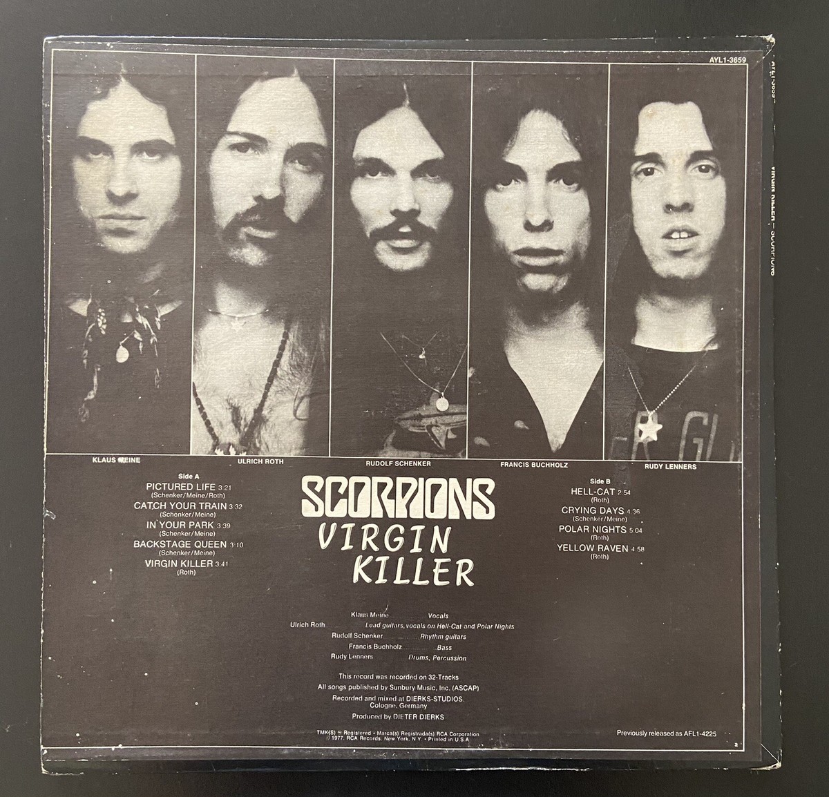Scorpions ‎– Virgin Killer 1977 RCA Vinyl LP /Used / VG/ VG+ | eBay