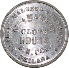 (1876) Philadelphia PA-Ph 901wm Fries Malseed & Hawkins Merchant Token