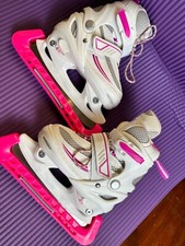 Lake Placid kids Adjustable Ice Skates, J10-13, with accessories