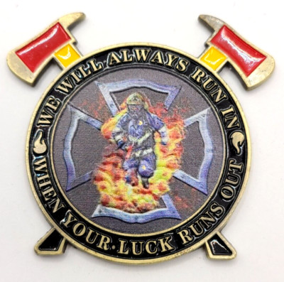 Commemorative Firefighter Collection Fire Axe Shape Gift Challenge Coin 2.75''