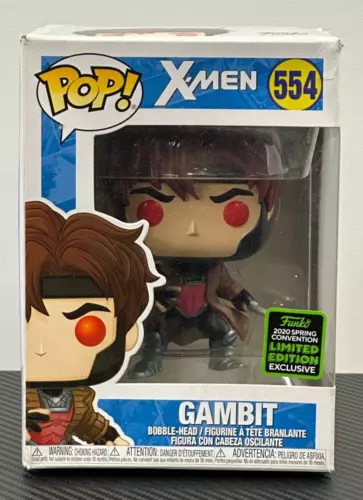Funko Pop X Men #554 Gambit Bobble Head 2020 Spring Convention Ltd  Ed *Read