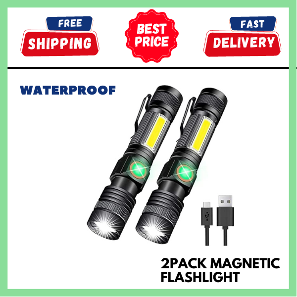 best price rechargable flashlight Flashlight USB Rechargeable, Magnetic LED Flashlight, Super Bright LED