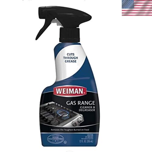 Powerful Non-Abrasive Degreaser Spray for Delicate Gas Range Surfaces - 3 Pack