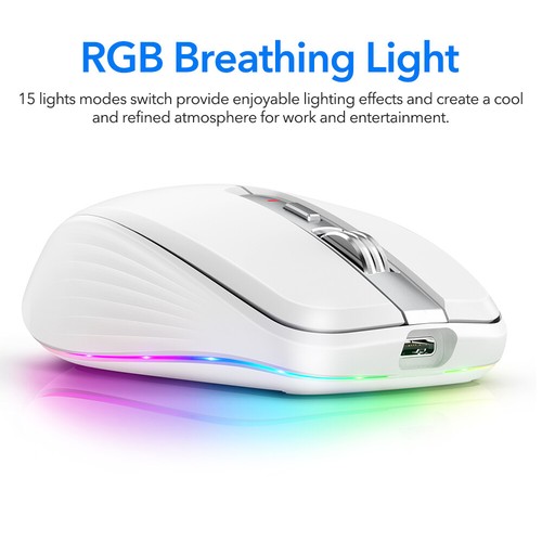 PC Maus Wireless USB Kabellos Mouse Computer Notebook Laptop Funkmaus Aufladbar - Bild 24 von 26