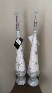 Katherine’s Collection Crystal Christmas Tabletop Tree PAIR 28-428292