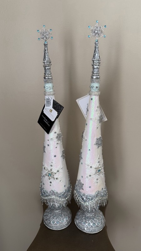 Katherine’s Collection Crystal Christmas Tabletop Tree PAIR 28-428292