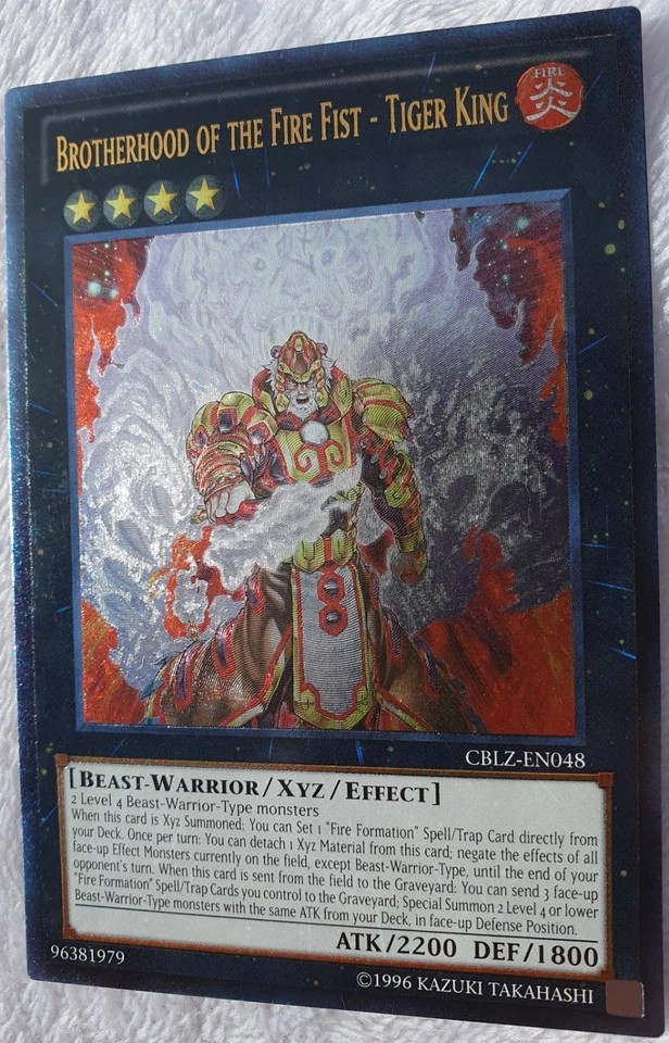 Yugioh 1x Brotherhood of the Fire Fist - Tiger King CBLZ-EN048 Ultimate NM Unlim - Image 2 of 4