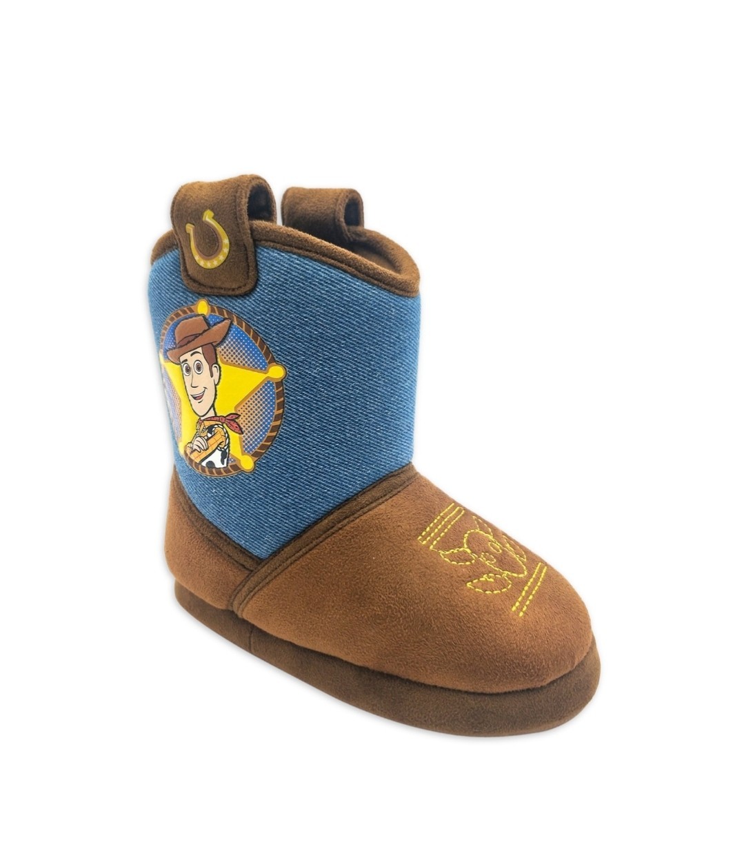 New Disney Toy Story Woody Cowboy Toddler Slipper Boots Size 9/10 Rubber Sole 
